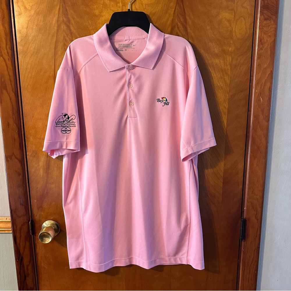 Nike golf Aronald Palmer invitational Pink Golf Polo Shirt